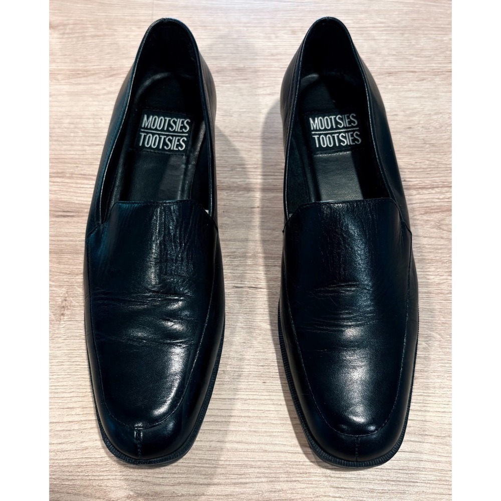Mootsie Tootsie womens work casual black loafers‎ 7.5M
